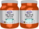 NOW Sports Nutrition, Egg White Protein, 16 g mit BCAAs, Unflavored Powder, 1.2-Pound (Pack von 2)