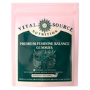 Vital Source Nutrition Vaginal Probiotic Gummies für Frauen - pH Balance and Immune Defense, Support Healthy Odor and Vaginal Flora - Vegan, Gluten-Free - Hawaiian Ananas - 60 Gummis - 30 Servietten