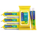 Zubereitung H Hämorrhoid Wipes mit Witch Hazel, 192 Ct Plus Zubereitung H Hämorrhoid Symptome Behandlungscreme, 2 Tuben x 1,8 Unzen, Wipe Plus-Treat für besseres Relief, Hämorrhoid Pflege Bundle