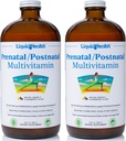 LIQUIDHEALTH Pränatal/Postnatal Multiple Liquid Frauen Multivitamin mit Real Folate - Pre & Postnatal Vitamine für Vor, Während, Nach Schwangerschaft - Made in USA, Vegan, Sugar-Free, Non-GMO (2 Pack)