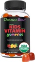 USDA Organic Kids multivitamines 30-60 Day Supply, Daily Kids Multivitamin Gummis mit Vitamin C, D, A, E, B6, B12, Biotin, Zink. Bio Kinder Vitamine für Immununterstützung und Gesamtgesundheit. 60 Zähler