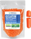 XPRS Nutra Größe 5 Leere Kapseln - 500 Graf Sehr kleine leere Gelatine Kapseln - Pillen DIY Kapsel Füllung - Fillable Pille Gel Kapseln für Do-It-Yourself Vitamin Supplements (Orange)