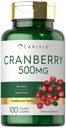 Carlyle Cranberry Pillen | 500mg | 100 Caplets | Non-GMO, Gluten kostenlose Ergänzung für Damen und Herren