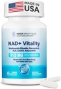 NAD+ Beilage für Frauen, mit 900MG Nicotinamid Riboside (NR), Resveratrol, CoQ10, Alpha-Liposäure, Astaxanthin - Unterstützt Cellular Energy & Repair, Healthy Aging - 60 vegetarische Kapseln