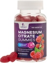 Magnesium Citrate Gummies Ergänzung - hohe Absorption, Vegan Magnesium Gummy Ergänzung für Erwachsene & Kinder, Magnesio Citrate Gummy Ergänzungen für Muskel, Nerve, Knochen und Herz Unterstützung - 60 Gummi