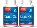Jarrow Formulas Krill Oil - 60 Softgels - Phospholipid Omega-3 Complex mit Astaxanthin - Kann unterstützen Lipid Management, Gehirnfunktion & Stoffwechsel - 30 Servietten