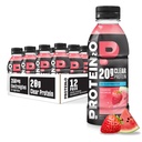 Protein2o Hydration Drink - 2-in-1 Liquid Clear Whey Protein Isolate und Electrolyte Drink - 20g Protein, Vitamine B5, B6 - Post-Workout Recovery - 16.9 Fl Oz - 12 Count Strawberry Watermelon