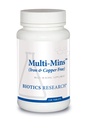 Biotics Research Multi Mins Iron and Copper Free Multi Mineral Complex, Balanced Source of Mineral Chelates and Whole Food, Phytochemisch Bound Trace Minerals, einfach absorbiert. 120 Tabs