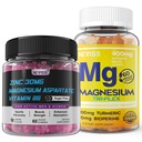 NEVISS Magnesiumgummis mit Kurkuma 300mg + Zink und Magnesiumergänzung mit Vitamin B6, B12, D3, Kurkuma