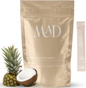 Postpartum Hair Loss Supplement | Safe Ingredients Collagen, Kürbis Seed, Omega-3 Pferdeschwanz | 15 Individuell verpackt Tasty Haarstärke Mix-in Packets (Pina Colada)