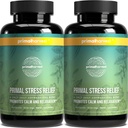 Primal Harvest Stress Relief Ergänzung für Frauen und Männer Pure Ashwagandha Root Extract, L-Theanine Ergänzungen, 60 Kapseln