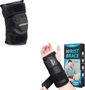 APEXUP Ice Pack für Knieschmerzen Relief (Large, 1PK) + Handgelenkstütze für Karpaltunnel (S,Right)