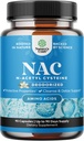 NAC Supplement N-Acetyl Cystein mit Vanille - Detox N-Acetylcystein Ergänzung für Lung Health & Respiratory Function, Liver & Kidneys Detox & Cleanse - Amino NAC Kapseln für Erwachsene - 90 Ct