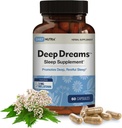 Deep Dreams ~ Natural Herbal Sleep Supplement Promotes Deep, Restful Sleep, Non Habit Forming with Melatonin, L-Tryptophan, Valerian, GABA, Kamille, & Passionflower (60 Kapseln)