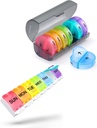 2 Pack Wöchentliche Pille Organizer, Sukuos Tägliche Pille Box 7 Tage Pillen Fälle für Vitamine, Fischöle oder Ergänzungen, BPA kostenlos