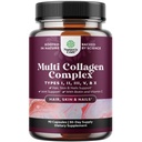 Advanced Multi Collagen Complex - Ageless Multi Collagen Peptides Ergänzungen mit Typ 1 2 3 5 & X & Biotin für Haar, Haut und Nägel Vitamine - Biotin Ergänzungen für Frauen & Männer - 90 Zähler