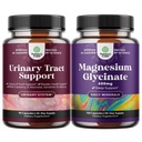 Bundle von D Mannose Kapseln für Urinary Tract Gesundheit für Frauen Fast Acting Super Concentrated Cranberry 90ct und Pure Magnesium Glycinate 400mg Pro Serviving for Mood Sleep and Relaxation