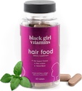 Schwarze Mädchen Vitamine - Hair Food Biotin Supplement mit Kollagen für Haarwachstum Unterstützung, Vegan, Gluten-Free, 60ct