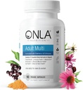 ONLA Elderberry Beilagen für Damen 80mg - Vegan Multivitamine für Immununterstützung mit Echinacea & Elderberry - Non-GMO, Glutenfreie tägliche Kapseln- 3 Monat Versorgung (Stand Mai 2025)