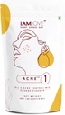 I AM LOVE Acne Negative Ergänzung Pulver - 180g Für Männer und Frauen | Reduzieren überschüssiges Öl, Mild zu Moderate Akne Pimples & offene Poren | Pflanzenbasierte Hautergänzung mit B Complex Vitamine, Zink, Chrom