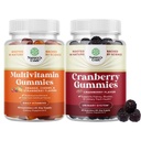 Bundle of Potent Daily Multivitamin Gummis für Erwachsene und natürliche Cranberry Gummis für Damen und Herren - Wellness Mischung aus Vitamin D A C E B12 Zink und Biotin - Extra Strength Delicious Antioxidant