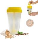 MIUPOO Rührflasche,Durable Stir Cup for Stirring Beverage,Small Blender Shaker Bottle,Reusable Coffee Cup Geeignet für Mixing Kaffee, Protein Shakes, Smoothies, Pre Exercise Supplements und Getränke
