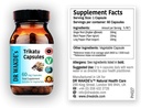 DR WAKDE Trikatu Kapseln (60 Veg Caps, Pflanzen-Based Supplement, Ayurvedic Herb, All Natural, Vegan)
