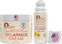 Arnica Cream & Arnica Gel Roll-On 2PK für Bruising und Swelling, Soothe Sore Muskeln & Gelenke mit Vitamin K, 30% Arnica Montana, Hyaluronsäure & L-Arginin