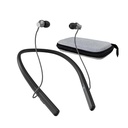 Halsband Hörgeräte für Senioren, Wiederaufladbare Hörgerät Bluetooth-Kopfhörer mit Lärmbelästigung Hörverstärker für Hörverlust Schwarz