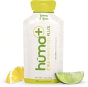 Huma Plus (Doppelelektrolyte) - Chia Energy Gel, Lemon Lime, 12 Gels, 25mg Koffein - Stomach Friendly, Real Food Energy Gels