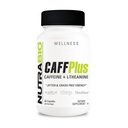 NutraBio CaffPlus, Dual Source Koffein mit Theanin für gesunde Energie Boost - 60 Gemüsekapseln