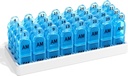 Monatliche AM/PM Pille Organizer - Farbe & Number-Coded 30/31-Tag Pille Box mit gesicherten Lids, BPA-frei & Travel-Friendly Design | Große Komponenten für Vitamine, Ergänzungen, Medikamente(blau