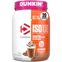 Dymatize x Dunkin' Mocha Latte ISO100 Whey Protein Powder, 95mg Caffeine, 25g Protein, 5.5g BCAAs, 120 Cal., Glutenfrei, 1g Fett, 1g Zucker, 3g Carb (20 Servierungen)