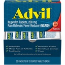 Advil Pain Reliever und Fever Reducer, Schmerzrelief Medizin mit Ibuprofen 200mg für Kopfschmerzen, Rückenschmerzen, Menstruationsschmerzen und Gelenkschmerzen Relief - 50x2 beschichtete Tabletten