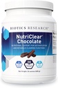 Biotik Forschung NutriClear Schokolade -Chocolate Pulver. Ernährungsunterstützung für Entgiftung und Metabolic Clearing, Gesunde Körperzusammensetzung, 17 g Bio Pea Protein pro Servierung 24 Oz