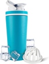 Ice Shaker Insulated Edelstahl Shaker Bottle | 26oz, Caribbean | Cold for 30+ Hours | Insulated Cup with Twist-on Agitator | Odor-Free Bottle for Protein Shakes, Water, Smoothies, Cocktails
