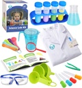 UNGLINGA Kids Science Experiment Kit mit Lab Coat Scientist Kostüm Dress Up und Rolle Play Spielzeug Geschenk für Jungen Mädchen Kinder Weihnachten Geburtstag Party