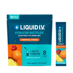 Liquid I.V.® Hydration Multiplier - Tropical Punch | Elektrolytpulver-Getränkmischung | 1 Packung (16 Servierungen)