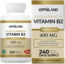 Riboflavin Vitamin B2 Nahrungsergänzung - B-2 Vitamin - Boosts Energy Metabolism & Cellular Function - Daily Nutritional Supplements for Men & Women - 400 mg Kapseln - 240 Count