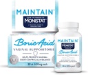 von den Erbauern von Monistat, erhalten Borsäure-Suppositorien für Frauen, Fragrance-Free Inserts für Vaginal Odor Control und pH Balance ohne Irritation, 30 Zähler