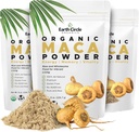 Erdkreis Bios Gelbe Maca Wurzelpulver, Natürliche Superfood, Hilft mit Energie, Gewicht und Frauen Fruchtbarkeit - Vegan - 8 Unze (Pack von 3)