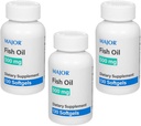 MAJOR Fischöl 500mg Softgels - Omega-3 Fish Oil Supplement - Nahrungsergänzung - 130 Count (3 Pack)