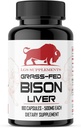 Gras Fed Bison Liver Kapseln unterstützt Energieproduktion, Entgiftung, Verdauung, Immunität, Natürliche Eisen Non-GMO, Freeze Dried Liver Health Supplement, 3000mg
