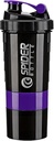 5 In 1 Protein Shaker Bottle - Professionelle Serie Shaker Bottle für Protein Shakes And Pre Workout Gym Bottle,With Powder Storage,Pill Tray,Mixing Ball,Shakes Cup (purple)