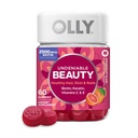 OLLY Undeniable Beauty Gummy, Für Haare, Haut, Nägel, Biotin, Vitamin C, Keratin, Kaubare Ergänzung, Grapefruit, 30 Tage Versorgung - 60 Count
