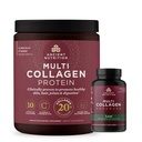 Antike Ernährung Multi Collagen Advanced Lean Capsules, 90 Count + Multi Collagen Protein Pulver, Unflavored, 40 Servierungen