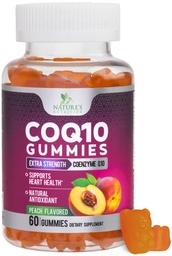 CoQ10 Gummie 100mg - 3X Stärke, hohe Absorption, Antioxidante Ergänzung für Herz-Gesundheit Unterstützung & Energie Produktion, Ultra Coenzym Q10 Vitamine, Coq 10 Ergänzungen, Non-GMO - 60 CoQ10 Gummie