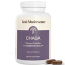 Echte Pilze Chaga Mushroom Capsules – Bio-Kaga-Extrakt-Pulver mit Extrakt-Pulver für Wellness & Energie-Unterstützung– Vegan, Non-GMO, 300 Kapseln – Organic Mushroom Supplement