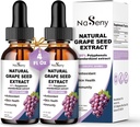 Korn Seed Extrakt Flüssige Tropfen Standardisiert auf 95 % Polyphenole-300 mg Trauben Seed Maximale Stärke Standardisierte Tinktur, hohe Absorption Flüssigkeit Vitis Vinifera Extrakt Tropfen -Non-GMO (2 Flaschen)