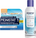 Monistat 1 Tag Hefe Infektion Behandlung für Frauen, 1 Miconazol Ovule Insert & Externer Monistat Anti-Itch Cream Bundle + 10 fl oz Boric Acid Feminine Cleanser